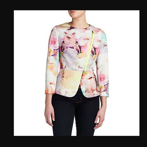 Ted Baker Jackets & Blazers - Ted Baker Saamsa Electric Day Dream Jacket Size 0
